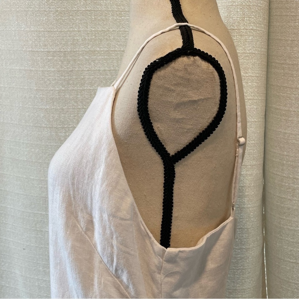 MADEWELL Goldie Midi Dress 100% Linen White Sleeveless Slit Size 6 NWT - Picture 4 of 10